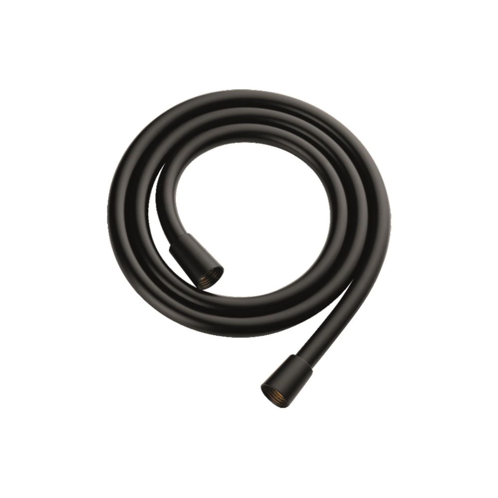Furtun de dus 150cm silicon Laveo PRETTO, negru satinat