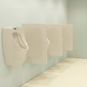 Urinar Teona, ceramic, alb, montaj pe perete-ambient