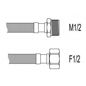 Racord flexibil apa i-e, 1/2"x1/2", 30 cm Techman PWS21