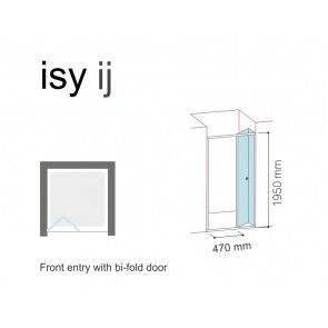 Sistem usa pliabila pentru dus in nisa Glass Isy IJ, 80cm