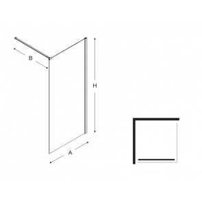 Paravan dus Spatio Versatile BLACK FRAME 80 x 200 cm