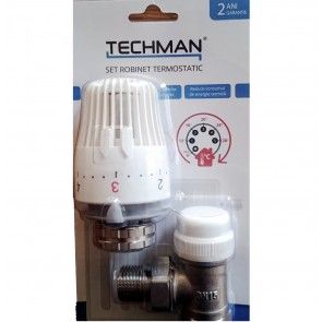 Robinet cu cap termostatic pentru calorifer Techman 1/2