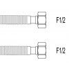 Racord flexibil apa  INOX gofrat F1/2"xF1/2", 30 cm, Techman GWS2