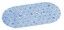 Covor antiderapant oval 69x35cm din PVC albastru transparent AWD02090813
