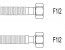 Schita racord flexibil gofrat apa F1/2"xF1/2", 30 cm Techman GWS2