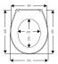 Schita dimensiuni Capac WC HARO ® Duroplast OCEAN alb