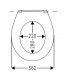 Schita dimensiuni Capac WC HARO Thermoplast PERCA sistem soft-closing si take-off