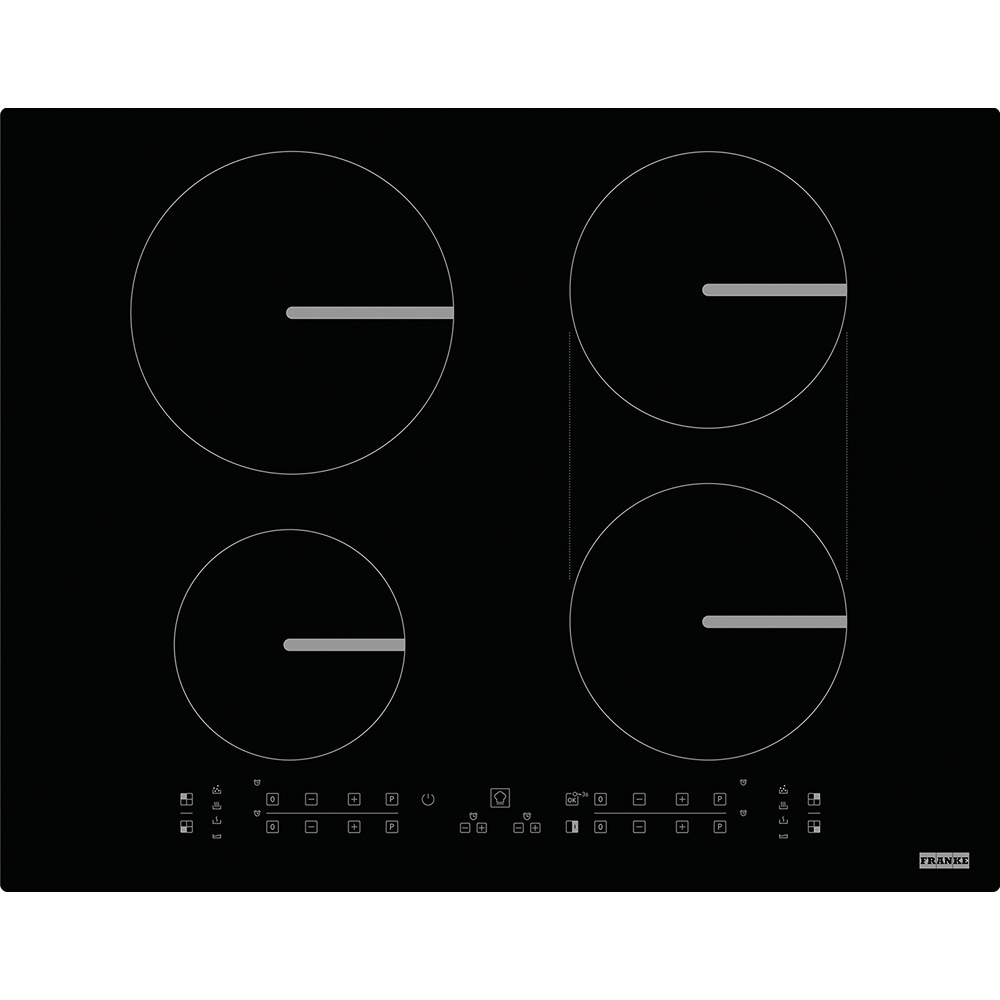 Plita incorporabila cu inductie, 4 zone de gatit Franke Smart FSM 654 I B BK, negru