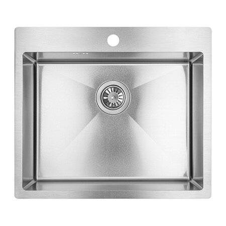 Chiuveta bucatarie inox 1 cuva Laveo Marmara cu sifon inclus, Silver